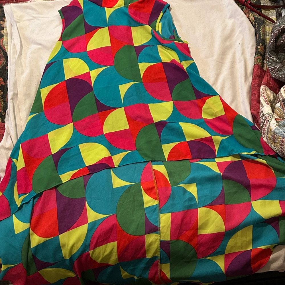 Ashley Stewart Colorful Geometric Blouse